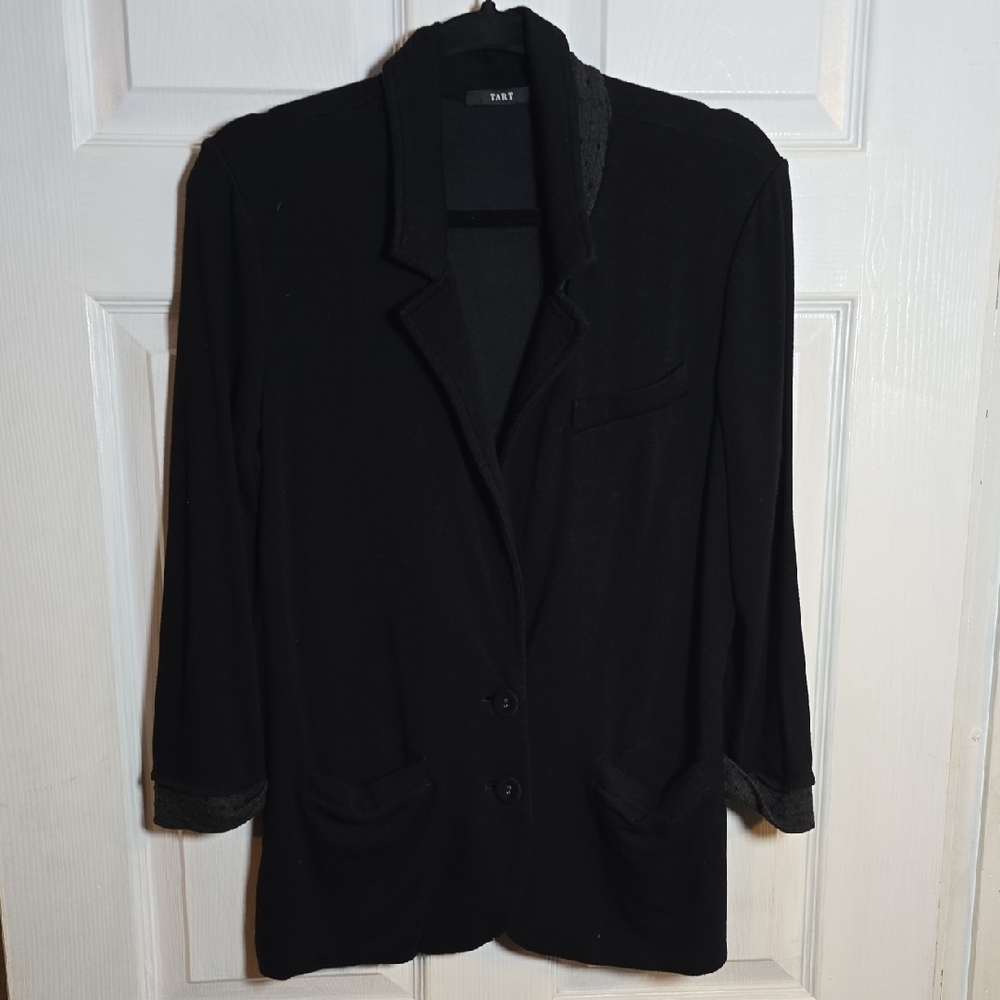 Tart Womens L Large Classic Black Women's Blazer Soft